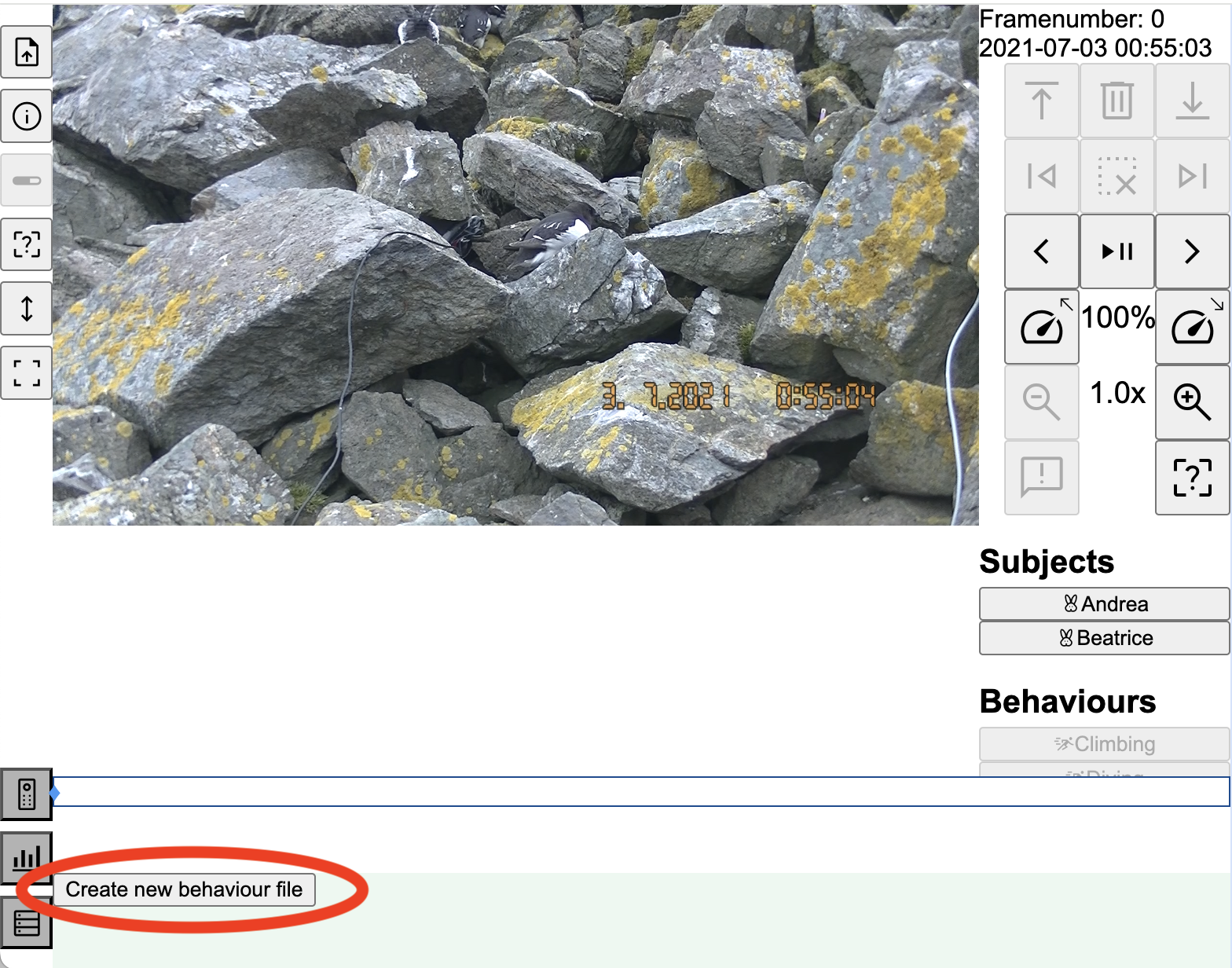 Create new behaviour file